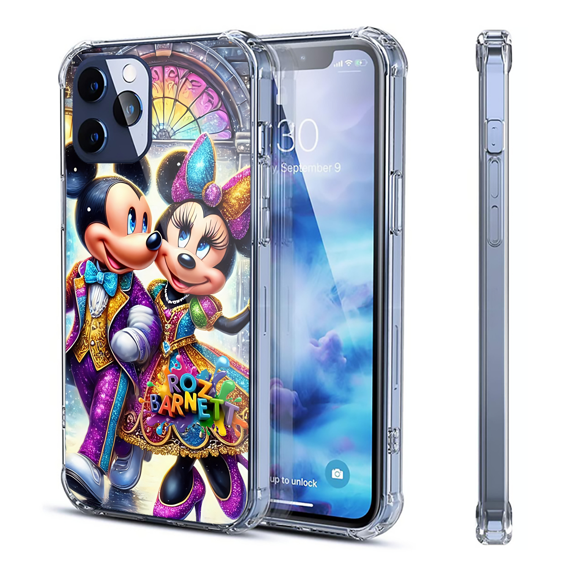 （画像用） ミッキーマウス Mickey Mouse 【iPhone 12シリーズ対応】透明スマホケース（クリアソフトケース）